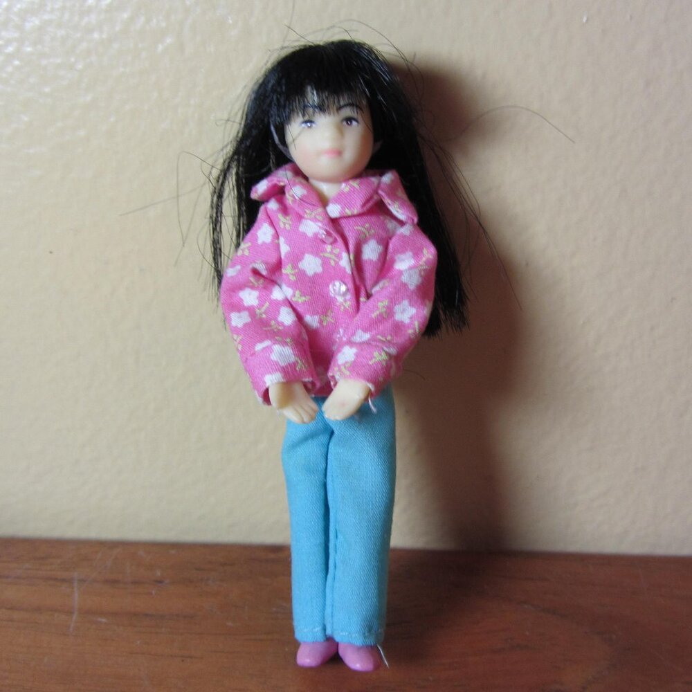 5 for $20 - doll house girl doll black hair (W5553)